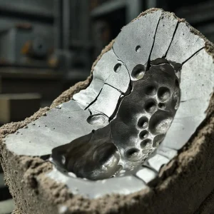 Газовые раковины в отливках МЛ5 из магниевого сплава при литье в песчаные формы