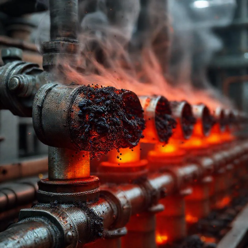 Засорение сопел горелок коксовым газом с высокой концентрацией смол